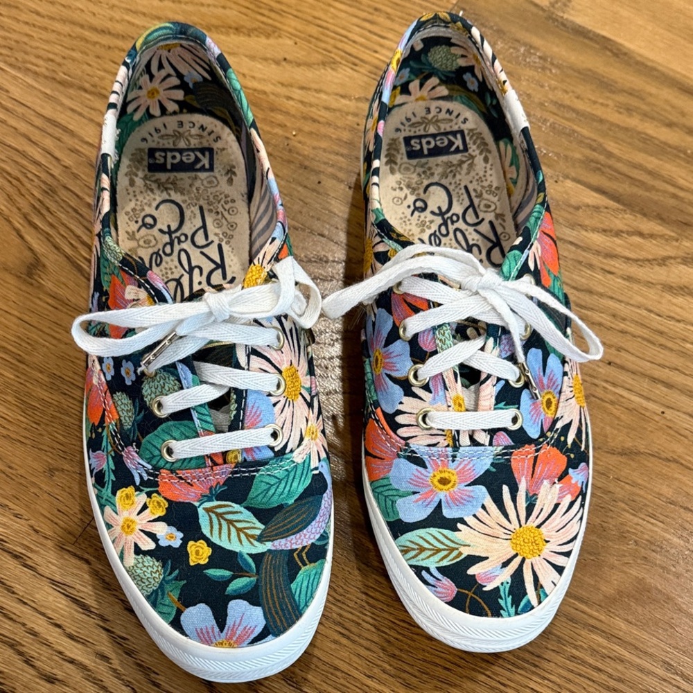 Rifle Paper Co. Keds Floral Canvas Sneakers women’s size 6